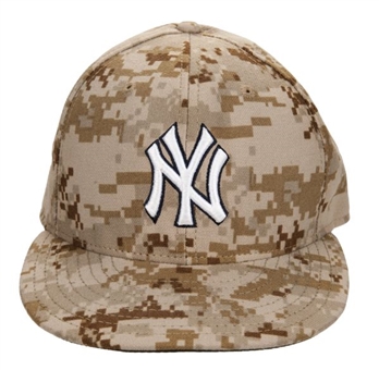 2014 Mariano Rivera Game Worn New York Yankees Memorial Day Camouflage Cap (MLB Authenticated)
